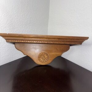 Ethan‎ Allen Vintage Wood Wall Shelf  18"  Solid Wood